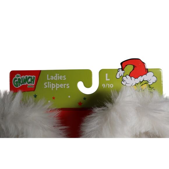 The Grinch Green Ladies Plush Fur Sherpa Slippers – Size L (9/10) Large - Picture 7 of 7